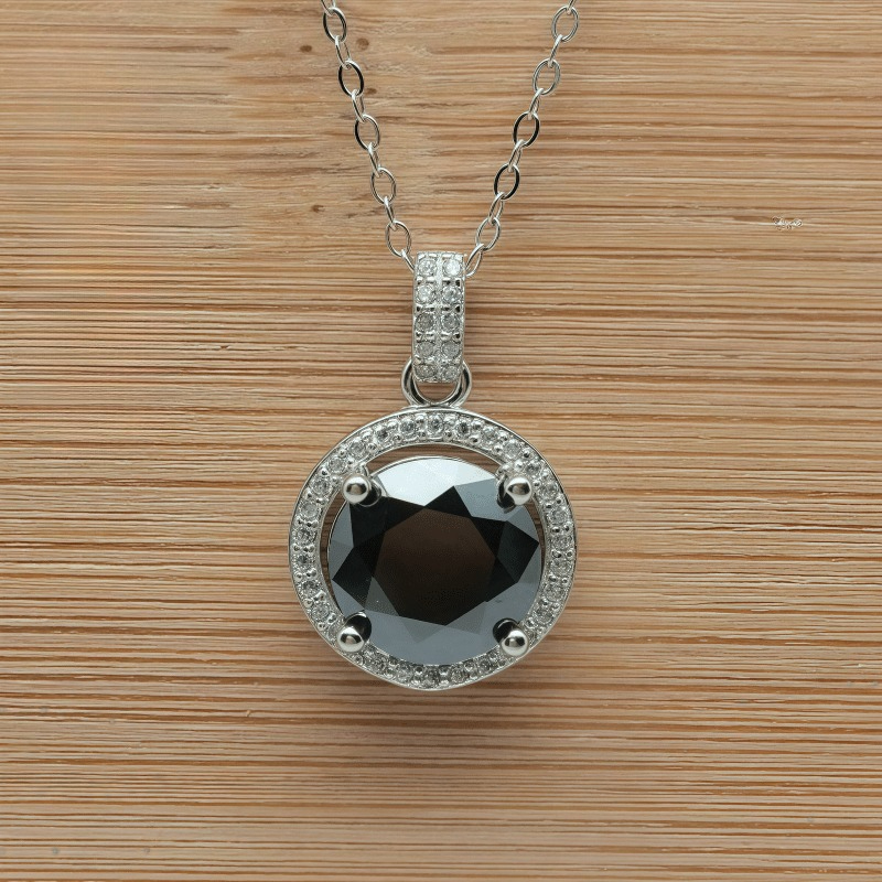 Women's 925 Silver Moissanite Pendant Necklace
